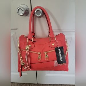 (SOLD) NWT Steve Madden Coral Satchel Handbag